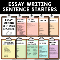 Sentence Starters for Essays